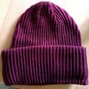 ASOS DESIGN oversized beanie in burgundy